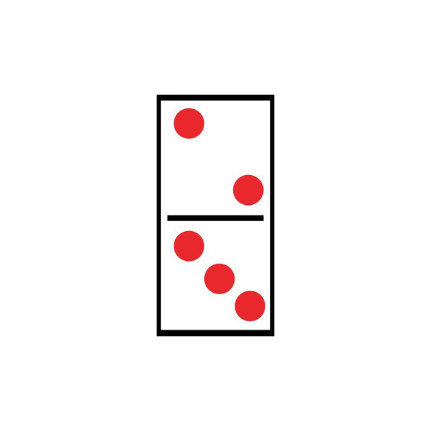 Domino Vector illustration,domino card icon template vector illustration design - Vector, Image