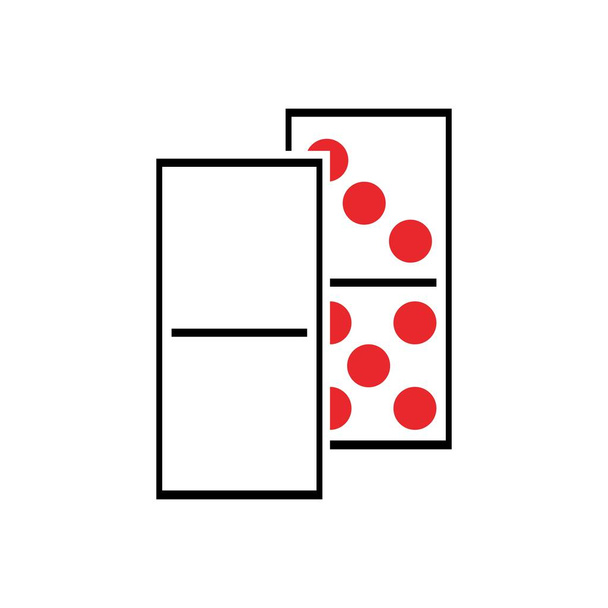 Domino Vector illustration,domino card icon template vector illustration design - Vector, Image