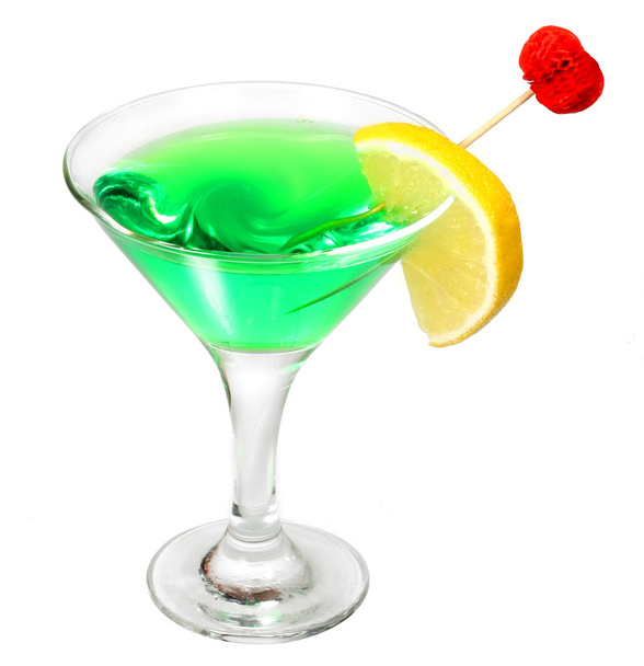 Green cocktail on white - Photo, Image