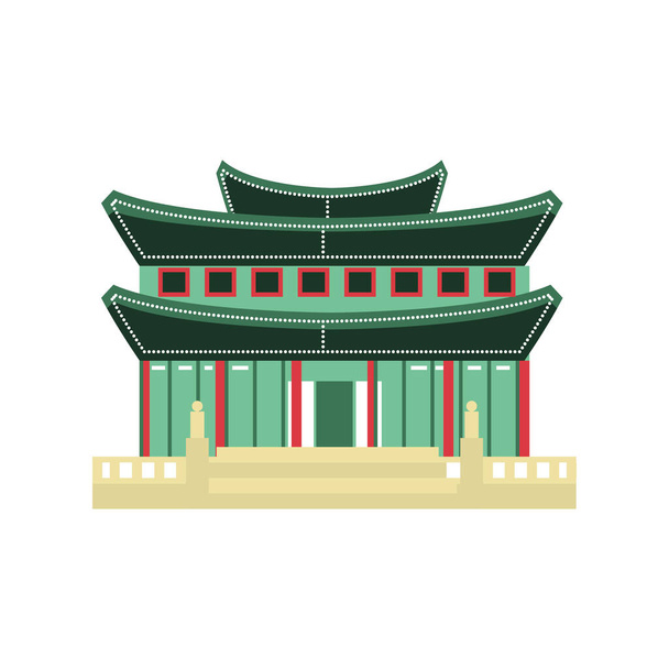 edificio coreano tradizionale - Vettoriali, immagini