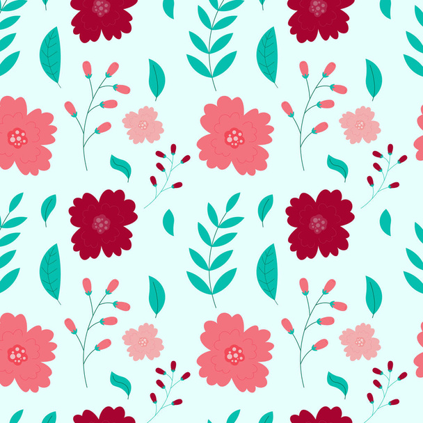 Abstract organic floral pattern background. Vector illustration. - Vettoriali, immagini