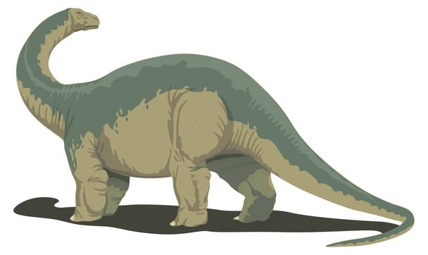 brontosaurus dinosaur ancient vector illustration transparent background - Vector, Image