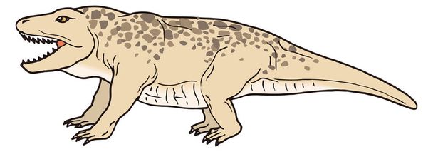 érythrosuchus dinosaure illustration vectorielle antique fond transparent - Vecteur, image