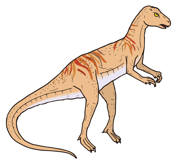heterodontosaurus dinosaurus prastaré vektorové ilustrace transparentní pozadí - Vektor, obrázek