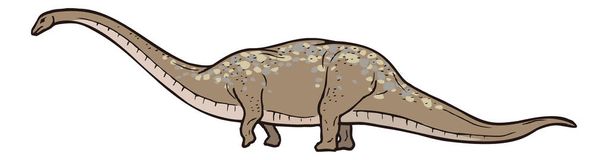 mamenchisaurus dinosaurio antiguo vector ilustración fondo transparente - Vector, Imagen