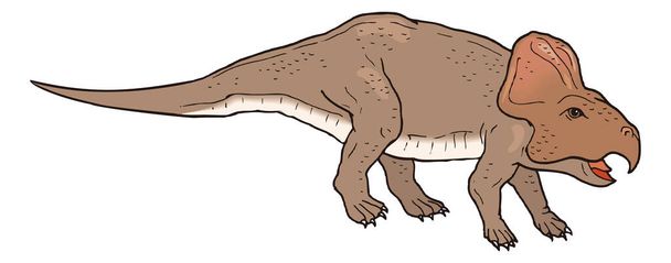 protoceratops dinosaurus oude vector illustratie transparante achtergrond - Vector, afbeelding