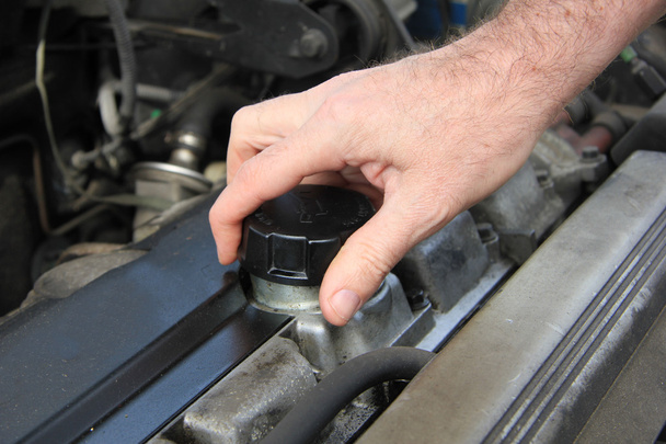 Checking engine oil - Photo, Image
