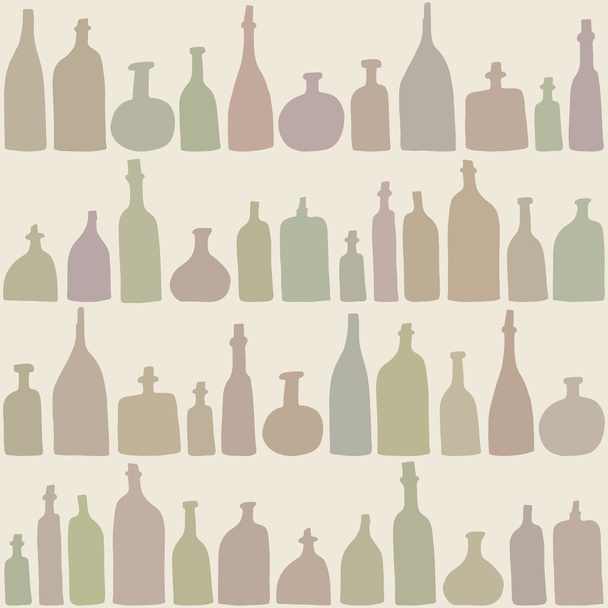 Набір різних пляшок. безшовний візерунок
 - Вектор, зображення