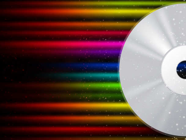 CD fondo muestra disco compacto y haz de colores
 - Foto, imagen
