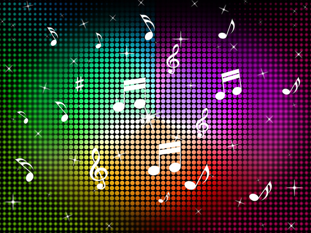 Music Color Background Means Jazz Classical And Note - Foto, Imagem