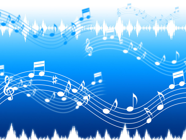 Blue Music Background Means Soul Jazz Or Blue - Photo, Image