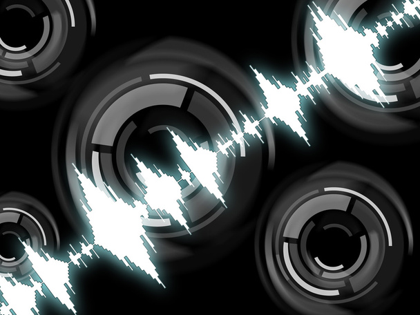 Sound Wave Background Means Frequency Mixer Or Sound Analyze - Photo, Image