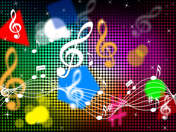 Music Colors Background Shows Blues Classical Or Po - Photo, Image