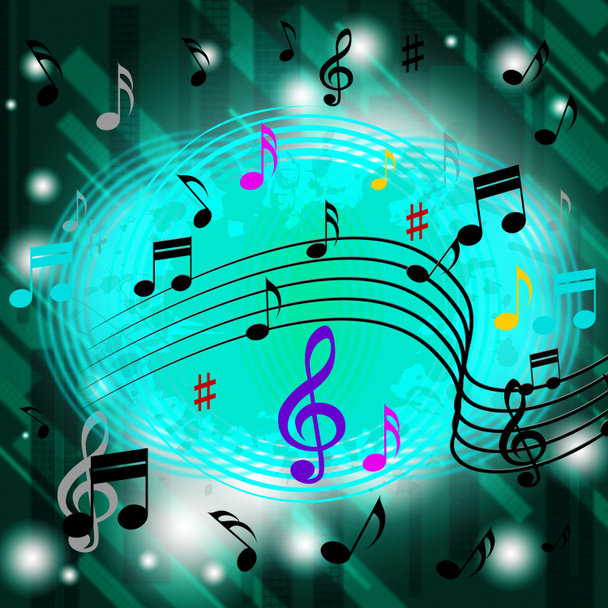 Green Music Background Means Jazz Soul Or CD - Photo, Image