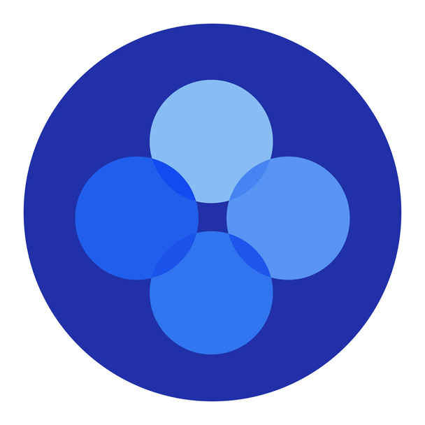 Symbol kryptoměny OKEX OKB, ikona mince izolovaná na bílém pozadí. Vektorová ilustrace. - Vektor, obrázek