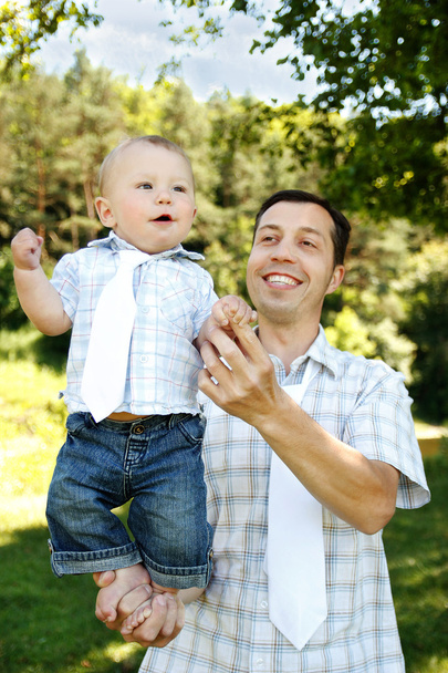 Little boy with father - Фото, зображення