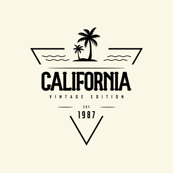 Kalifornská typografická vektorová ilustrace, ideální pro design triček, košil, mikin atd.  - Vektor, obrázek