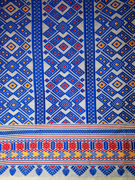 motif tribal ou motif ethnique est utilisé pour la conception de motif assam ou muga soie d'assam. similaire au motif ukrainien ou au motif russe. - Photo, image