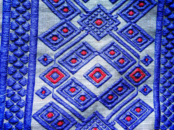tribale patroon of etnische patroon wordt gebruikt voor assam motief ontwerp of muga zijde van assam. vergelijkbaar met Oekraïense patroon of russisch patroon. - Foto, afbeelding