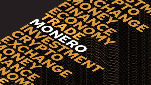 Monero Cryptocurrency, Reliable and Fast Digital Money Technology, New Investment Tool Crypto Coins. Cryptocurrency technology that enters our lives with developing and growing technology. New digital currency assets. Digital Currencies. - Vector, Image