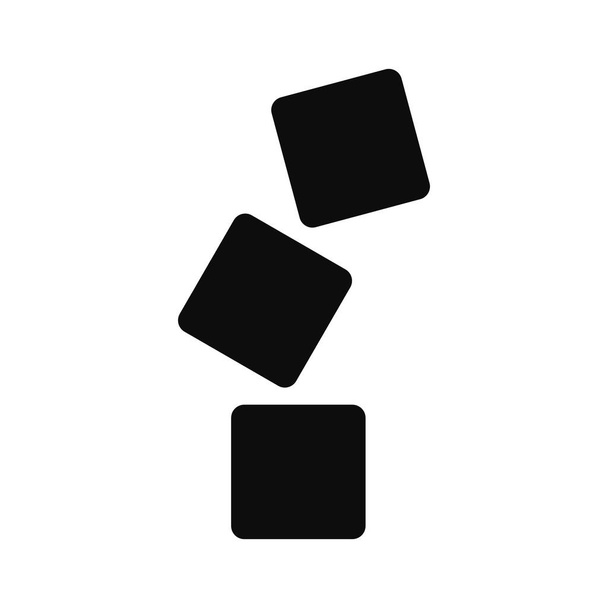 Cubes de sucre minime icône vectorielle modifiable isolé sur fond blanc - Vecteur, image