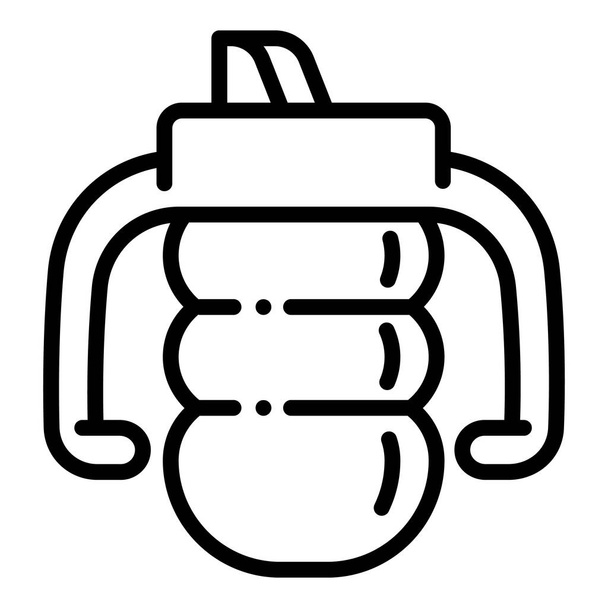 Toddler sippy cup icon, outline style - Vettoriali, immagini