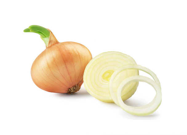 Onions on a white background - Fotografie, Obrázek
