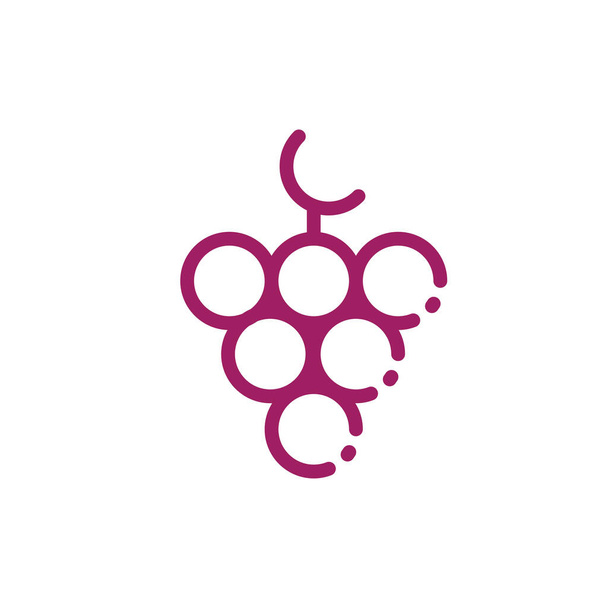 Logo winogron ilustracji projektu - Wektor, obraz