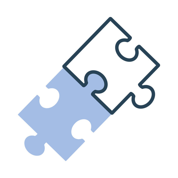 puzzle pieces joined - Vector, Image