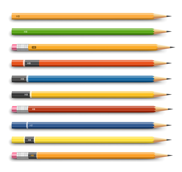 Pencils various design - Vektor, obrázek