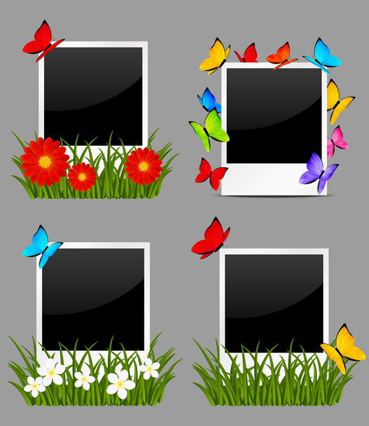 Set of photo frames - Vector, Image