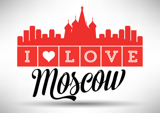 Moskovan kaupungin typografia suunnittelu
 - Vektori, kuva