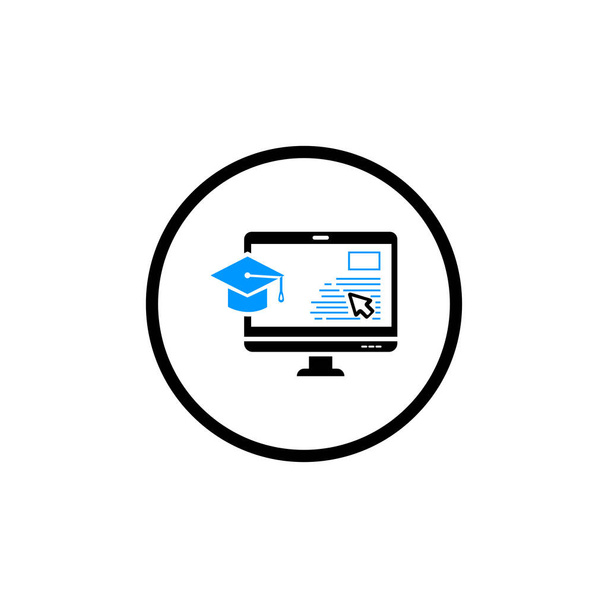 Online education and business seminar icon - Vector, Image