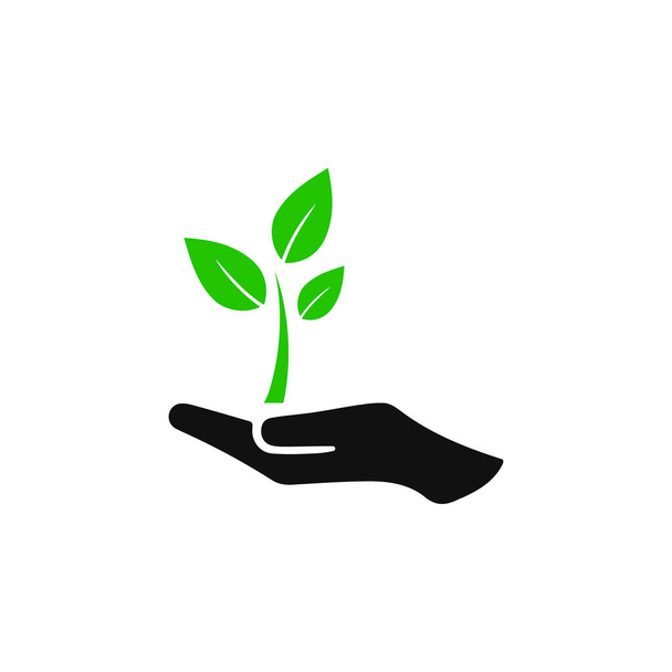 creative Green Ecology logo icon vector - Vetor, Imagem
