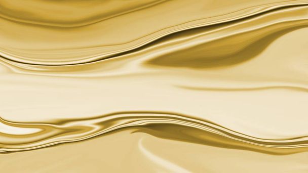 Abstract liquid gold background. Golden wave backdrop. - Photo, Image