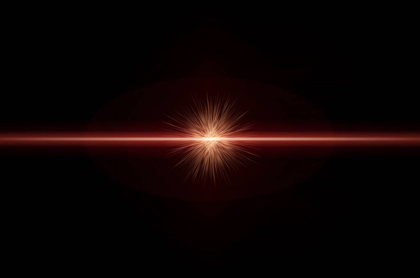 Иллюстрация яркого сияющего синего света с бликами линз и боке на черном фоне. Солнце лопнуло от вспышки цифровых линз на черном фоне. Звездная вспышка с лучами. - Фото, изображение