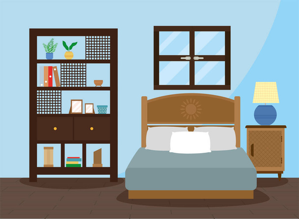 bedroom comfy house - Vector, Image