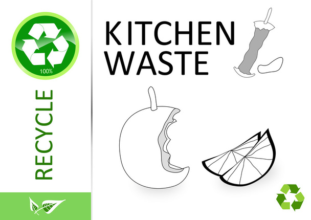Küchenabfälle bitte recyceln - Foto, Bild