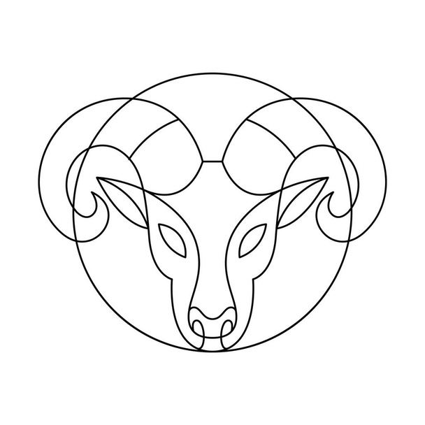 Isolated aries symbol Western zodiac signs - Vetor, Imagem