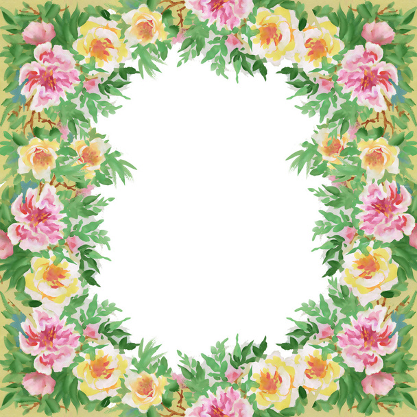 Floral frame - Φωτογραφία, εικόνα
