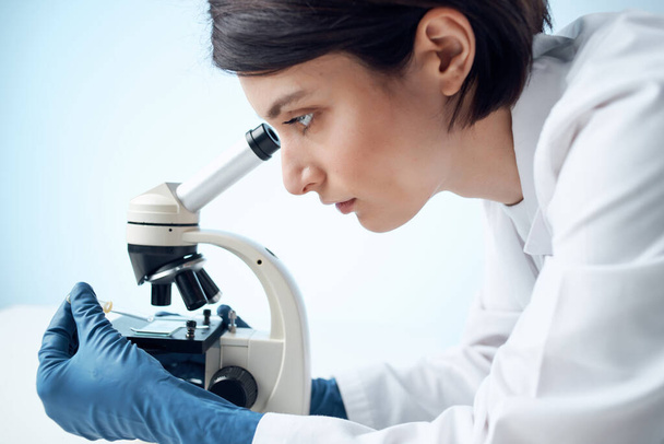 laboratory assistant in a white coat research technology analysis diagnostics - Fotografie, Obrázek