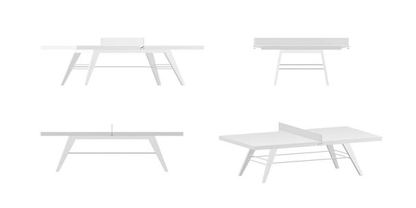 Modèle de ping-pong isolé sur fond blanc - rendu 3d - Photo, image