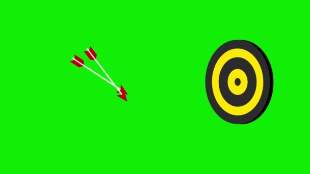 Target and an arrow, Arrow hits exactly the target - Footage, Video