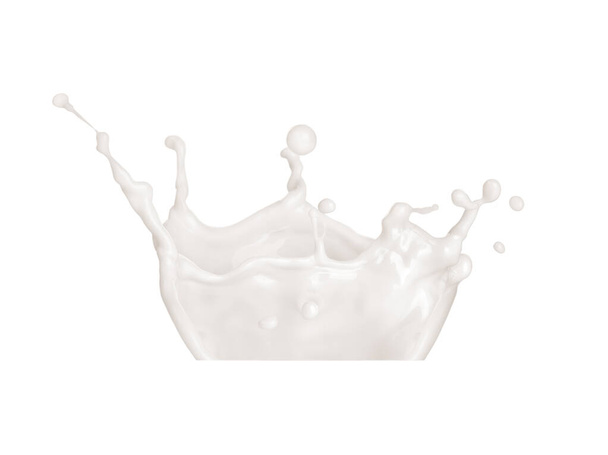 Milk splash on white background - Fotó, kép