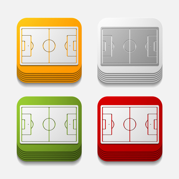 Playing field button - Vector, Image