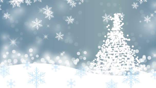 Χειμερινό φόντο με νιφάδες χιονιού - Πλάνα, βίντεο