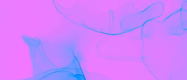 Purple Contemporary Art. Abstract Background. Watercolor Texture. Abstract Splash. Artistic Alcohol Ink. Blue Wet Art Print. Splash Banner. Watercolor Print. Indigo Alcohol Ink Pattern. - Valokuva, kuva