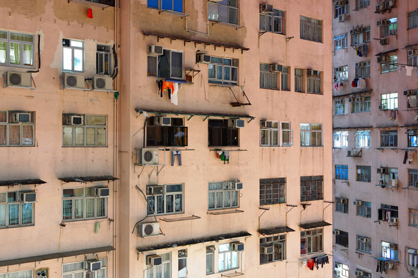 香港の公共住宅のアパートのブロック - 写真・画像