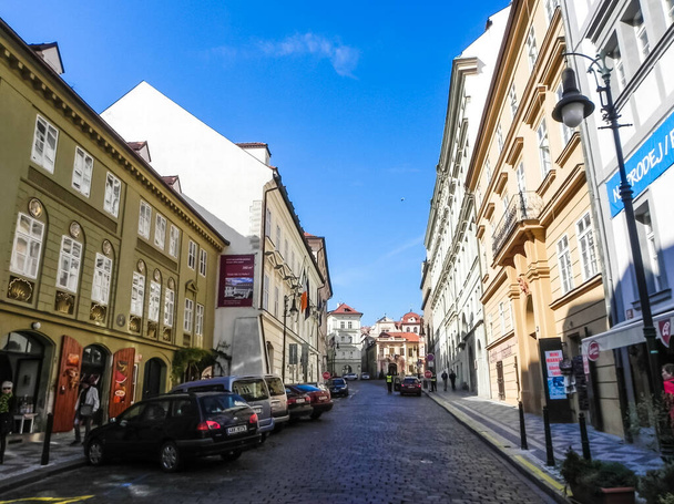 Prague, Czech Republic - August 23, 2016: Walk through the streets and sights of Prague. Historical buildings and cultural monuments - Foto, immagini