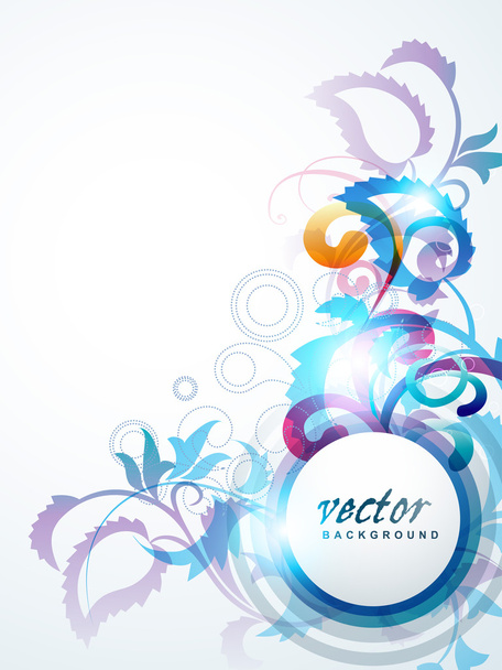 Beautiful floral design background illustration - Vector, imagen